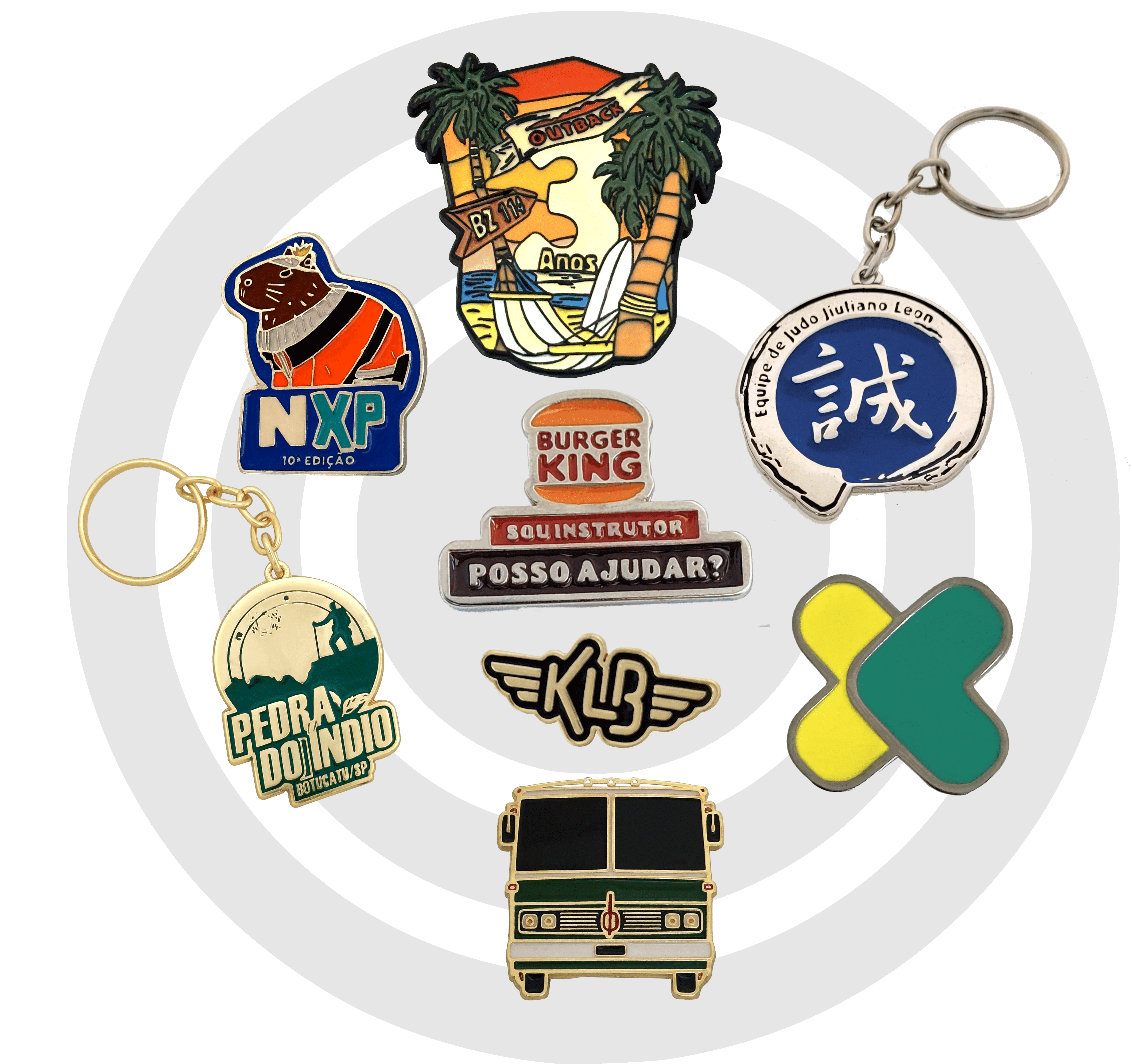 Imagem dos pins vendidos